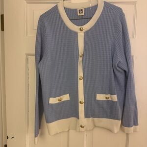 Light Blue Cable Knit Sweater